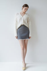 In The Cloud Wool And Mohair Cardigan - White